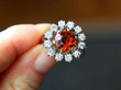 Citrine Cluster Ring in Platinum