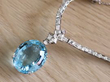 diamond and aquamarine pendant