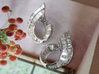 vintage diamond white gold earrings