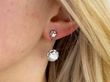 diamond earring in ear
