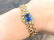 sapphire bracelet on wrist