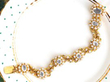 gold Rock Crystal Bracelet with Pearls