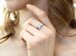 diamond twist ring on finger