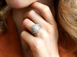 wearing Diamond Cluster Ring with Baguettes