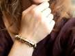 diamond and yellow gold bangle wearing