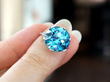 Antique Zircon Solitaire Ring in platinum