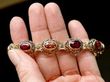 garnet and citrine gold bracelet