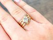 diamond ruby snake ring on finger