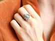 wearing 1950s Diamond Dress Ring
