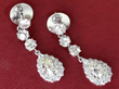 antique Pear Cut Diamond Drop Earrings