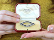 Black Onyx and Diamond Brooch boxed