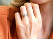 wearing Diamond Solitaire Ring