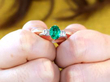 emerald and diamond ring