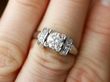 diamond ring on finger