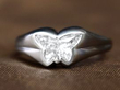 Diamond Butterfly Ring in Platinum