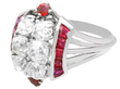 Ruby and Diamond Dress Ring in White Gold
