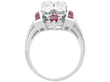 Ruby and Diamond Dress Ring in White Gold