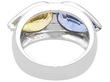Back of Yellow and Blue Pear Cut Sapphire Ring