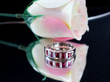 ruby half eternity ring