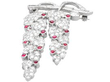 Ruby and Diamond Vine Shoot Brooch in Platinum