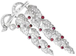 Ruby and Diamond Vine Shoot Brooch Reverse