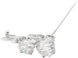 Ruby and Diamond Vine Shoot Brooch with Open Pin