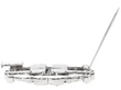 Aquamarine and Diamond Double Clip Brooch