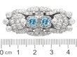 Aquamarine and Diamond Double Clip Brooch