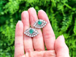 Art Deco Emerald and Diamond Earrings Outside