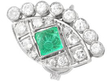Art Deco Emerald and Diamond Earrings