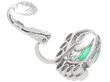 Art Deco Emerald and Diamond Earrings Opened Back
