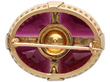 garnet brooch reverse