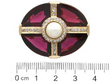 garnet brooch size