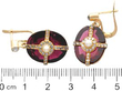 garnet earrings size