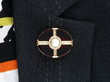 garnet brooch wearing