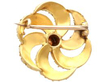 Pearl Swirl Brooch in Yellow Gold Reverse