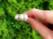Three Stone Pearl Cluster Ring outside