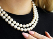 pearl necklace wearing