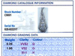 Diamond Pendant Necklace in White Gold grading card