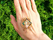 Art Nouveau Enamel Pendant in Gold outside