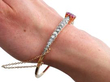 Victorian Ruby and Diamond Bangle on wrist