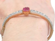 Victorian Ruby and Diamond Bangle wearing