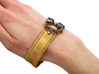 Victorian Gold and Black Enamel Bracelet on wrist