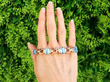 Art Deco Aquamarine Bracelet in Gold outside