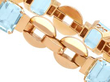 Art Deco Aquamarine Bracelet in Gold closed