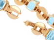 Art Deco Aquamarine Bracelet in Gold open