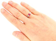 Burmese Ruby and Diamond Ring in Platinum wearing