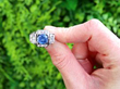 Antique Ceylon Sapphire and Diamond Ring outside