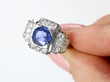 Antique Ceylon Sapphire and Diamond Ring