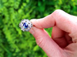 1920s Sapphire Ring with Diamonds outside